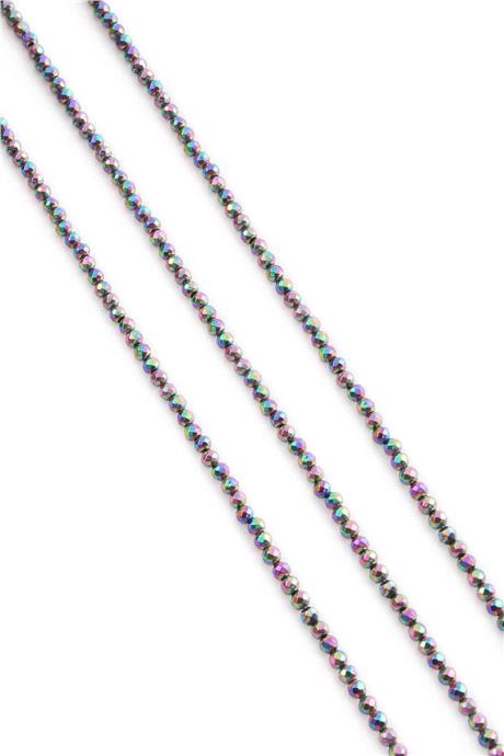 Hematit Taşı Faset Kesim Parlak Gökkuşağı 3mm Doğal Taş Dizi