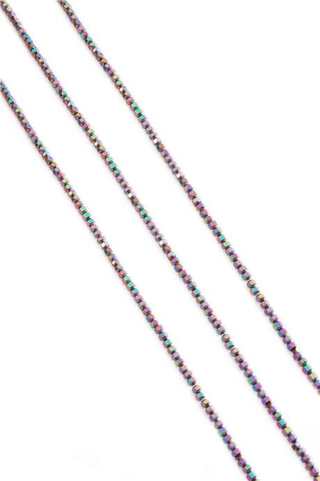 Hematit Taşı Özel Kesim Parlak Gökkuşağı 2x2mm Doğal Taş Dizi