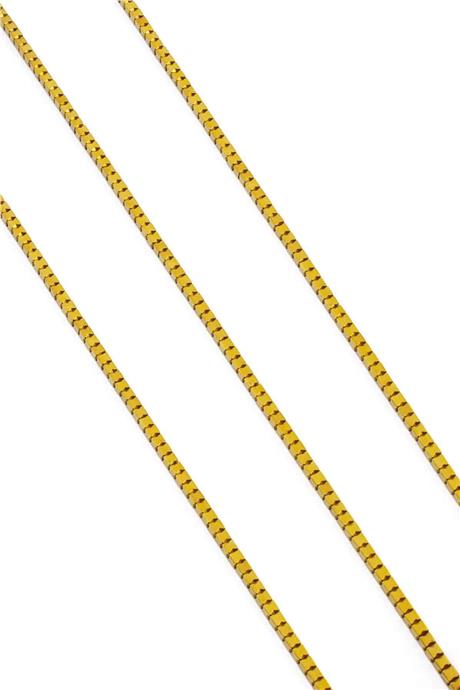 Hematite Natural Stone Shiny Gold 2x2mm String Of Beads
