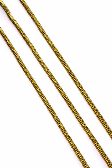 Hematite Natural Stone Shiny Gold 4x1mm String Of Beads
