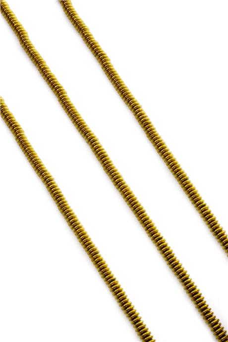 Hematite Natural Stone Shiny Gold 4x1mm String Of Beads
