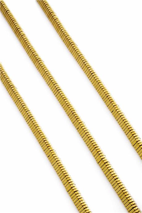 Hematite Natural Stone Shiny Gold 6x1mm String Of Beads