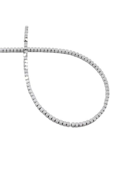 Hematite Natural Stone Shiny Cylinder 2x2mm String Of Beads