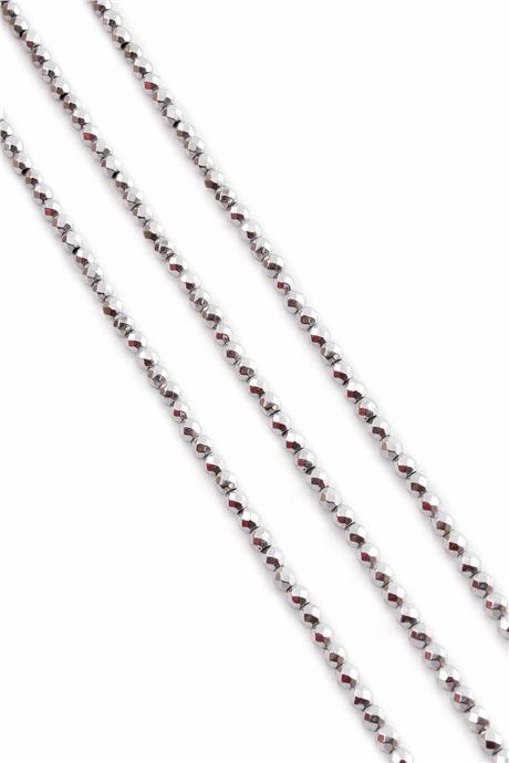 Hematite Natural Stone Shiny Cylinder 4mm String Of Beads