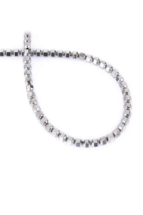 Hematite Natural Stone Shiny Cylinder 4mm String Of Beads