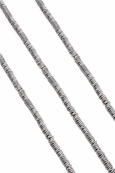 Hematite Natural Stone Shiny Cylinder 4x1mm String Of Beads