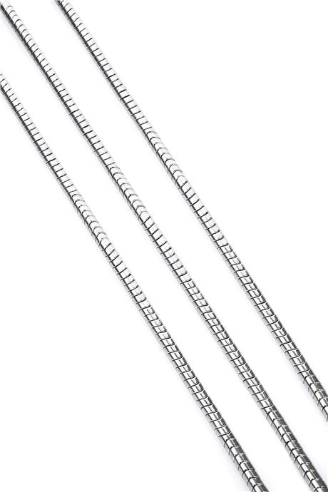 Hematit Taşı Dalgalı Kesim Parlak Gümüş 4x2mm Doğal Taş Dizi