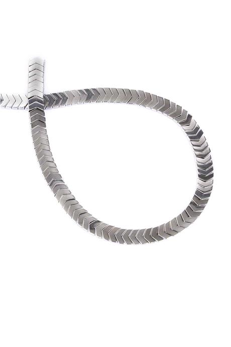 Hematit Taşı Çavuş Kesim Parlak Gümüş 6x2mm Doğal Taş Dizi