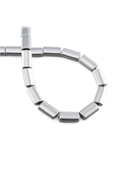 Hematite Natural Stone Shiny Cylinder 7x13mm String Of Beads
