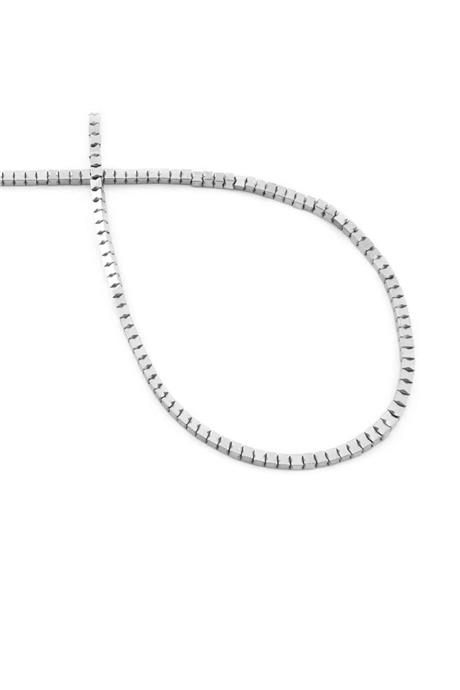 Hematite Natural Stone Shiny Cylinder Bow Cut 2x2mm String Of Beads