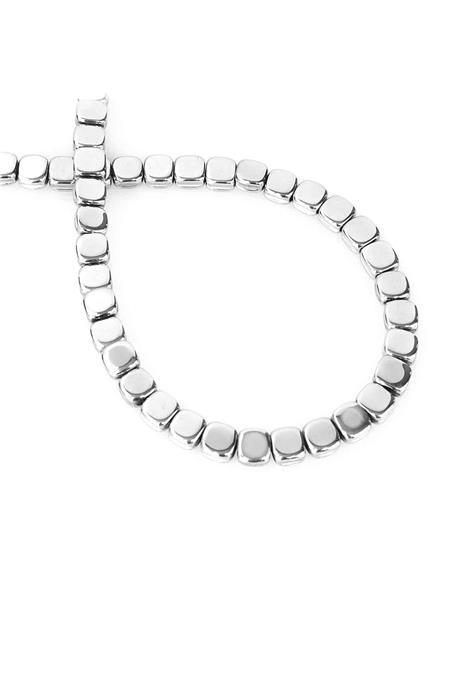 Hematite Natural Stone Shiny Cylinder Square Cut 6x6mm String Of Beads