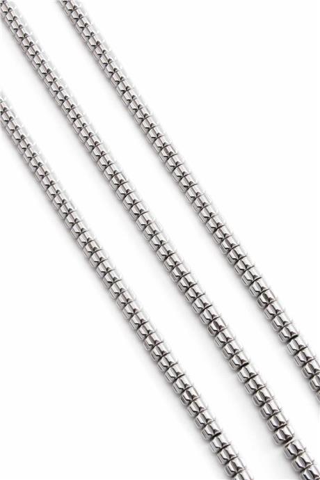 Hematite Natural Stone Shiny Cylinder Washer Cut 5x3mm String Of Beads