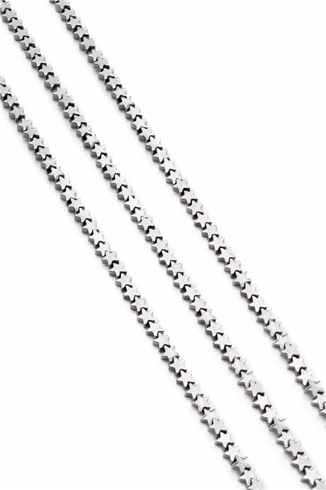 Hematite Natural Stone Shiny Cylinder Star Cut 4mm String Of Beads