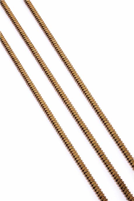 Hematite Natural Stone Shiny Brown 4x2mm String Of Beads