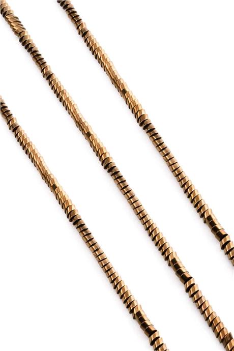 Hematite Natural Stone Shiny Brown 4x2mm String Of Beads