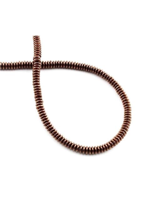 Hematit Taşı Rondela Kesim Parlak Kahverengi 4x1mm Doğal Taş Dizi