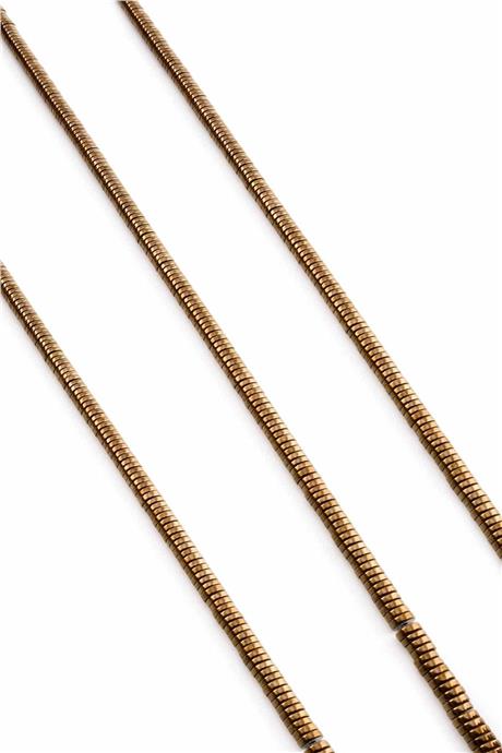Hematite Natural Stone Shiny Brown 4x1mm String Of Beads