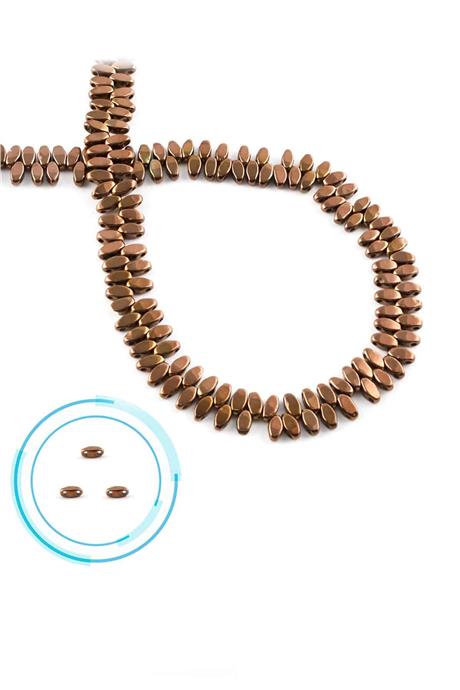 Hematite Natural Stone Shiny Brown 5x2mm String Of Beads