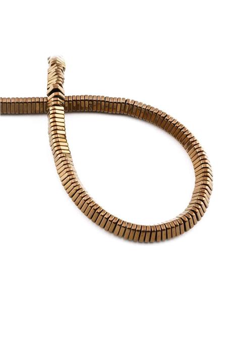 Hematite Natural Stone Shiny Brown 6x1mm String Of Beads