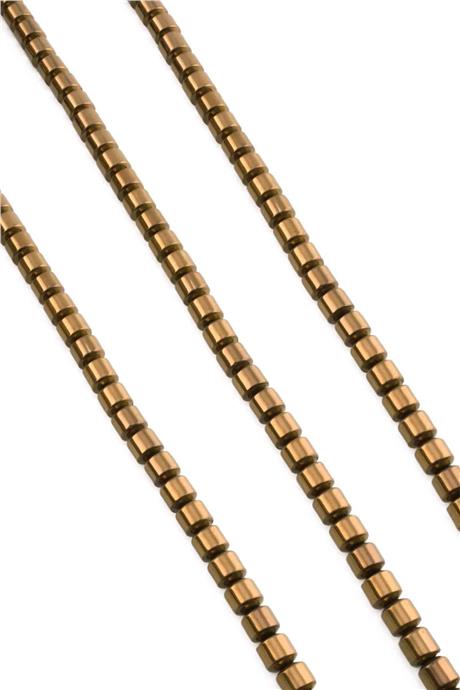Hematite Natural Stone Shiny Brown 6x6mm String Of Beads