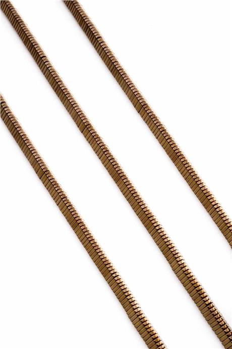 Hematite Natural Stone Shiny Brown 6x1mm String Of Beads