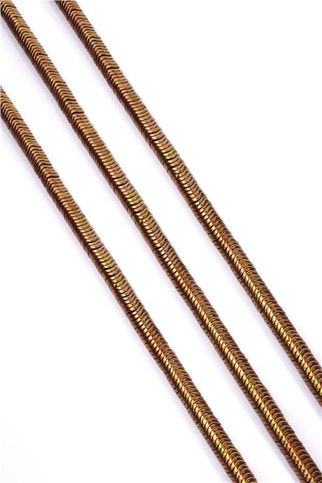 Hematite Natural Stone Shiny Brown 6x1mm String Of Beads