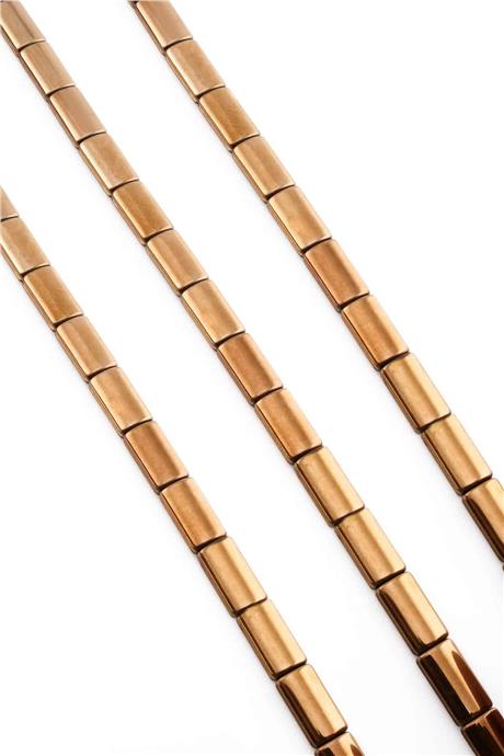Hematite Natural Stone Shiny Brown 7x13mm String Of Beads