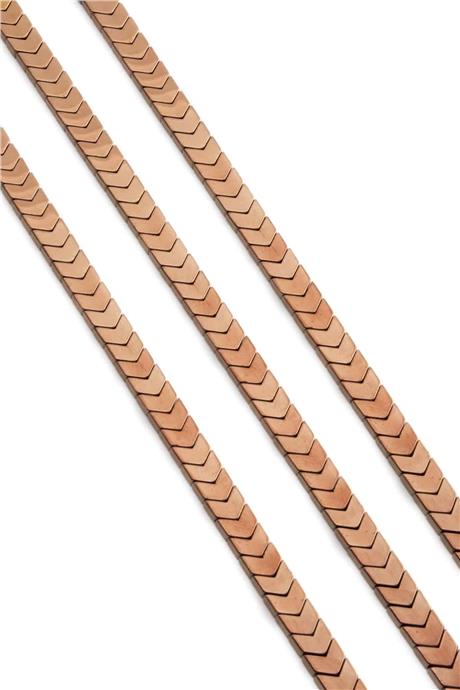 Hematite Natural Stone Shiny Brown Sergeant Cut 6x3mm String Of Beads