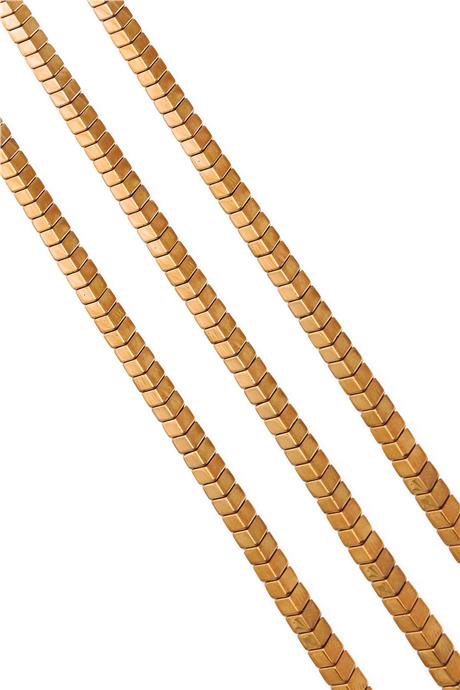 Hematite Natural Stone Shiny Brown Sergeant Cut 6x3mm String Of Beads