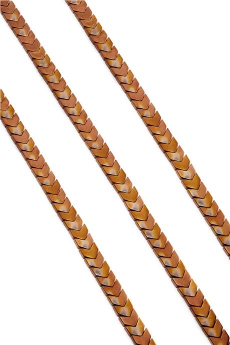 Hematite Natural Stone Shiny Brown Sergeant Cut 6x3mm String Of Beads