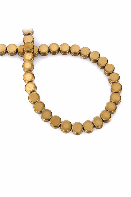 Hematit Taşı Oval Kesim Parlak Kahverengi 8mm Doğal Taş Dizi