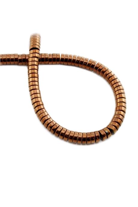 Hematite Natural Stone Shiny Brown Circle Cut 6x2mm String Of Beads