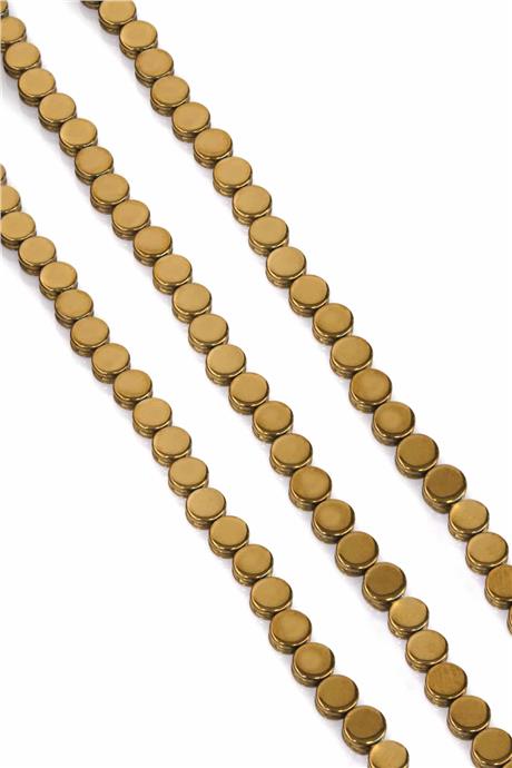 Hematit Taşı Oval Kesim Parlak Kahverengi 8mm Doğal Taş Dizi