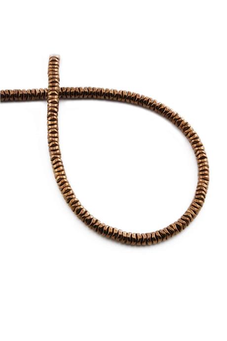 Hematite Natural Stone Shiny Brown Washer Cut 4x1mm String Of Beads