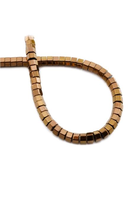 Hematite Natural Stone Shiny Brown Washer Cut 6x3mm String Of Beads