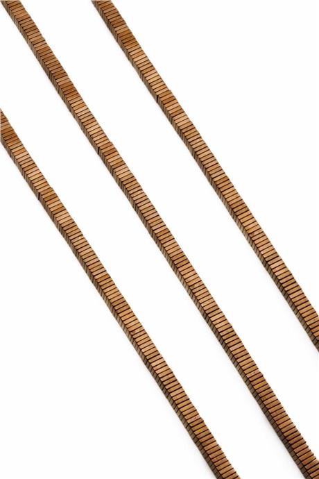 Hematite Natural Stone Shiny Brown Washer Cut 4x1mm String Of Beads