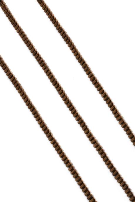 Hematite Natural Stone Shiny Brown Triangle Cut 4x3mm String Of Beads