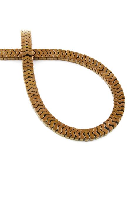 Hematit Taşı Yarasa Kesim Parlak Kahverengi 7x1mm Doğal Taş Dizi