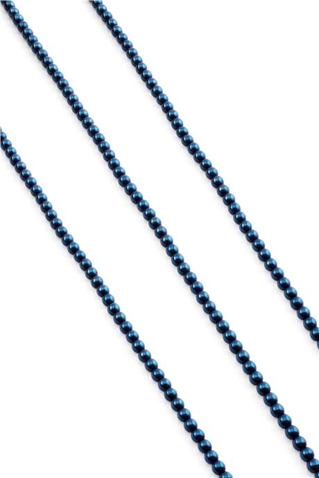 Hematit Taşı Küre Kesim Parlak Mavi 3mm Doğal Taş Dizi