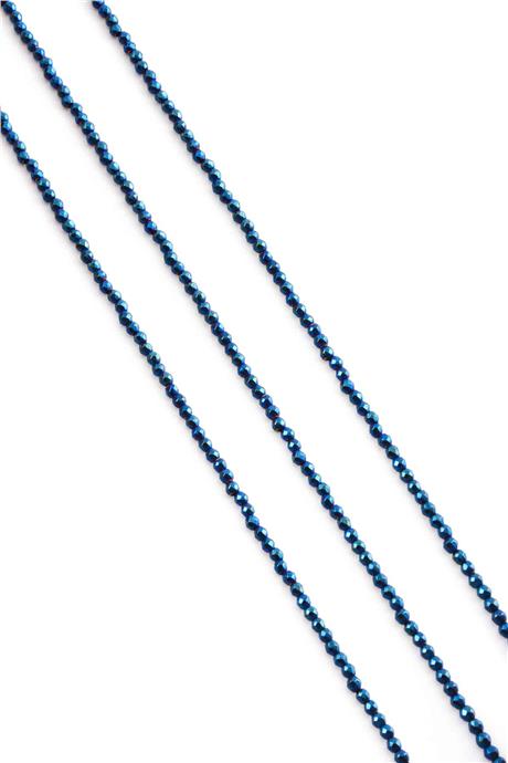 Hematit Taşı Küre Kesim Parlak Mavi 2mm Doğal Taş Dizi