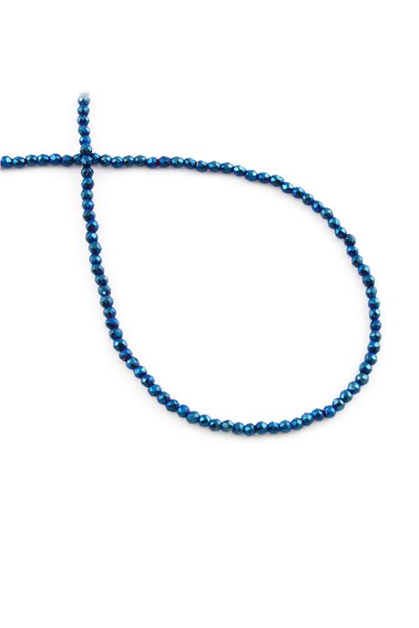 Hematit Taşı Küre Kesim Parlak Mavi 2mm Doğal Taş Dizi