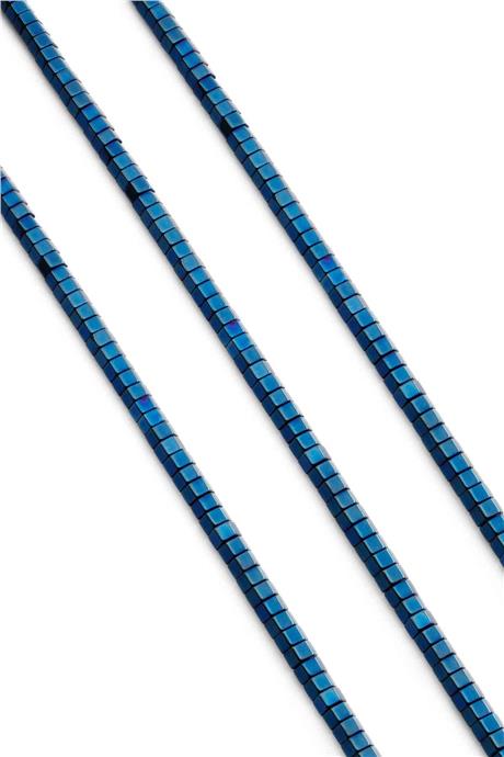 Hematit Taşı Altıgen Kesim Parlak Mavi 6x3mm Doğal Taş Dizi