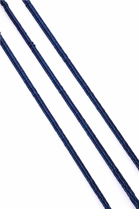 Hematite Natural Stone Shiny Blue Washer Cut 4x1mm String Of Beads