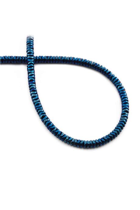 Hematit Taşı Dalgalı Kesim Parlak Mavi 4x1mm Doğal Taş Dizi