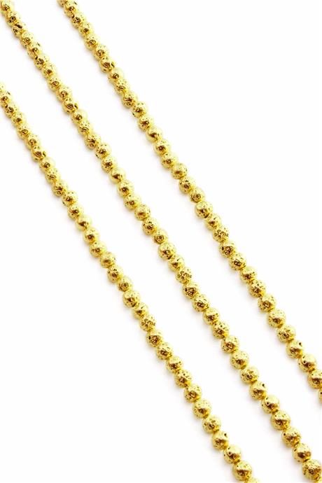 Hematite Natural Stone Shiny Rough Yellow 4mm String Of Beads