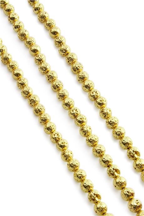 Hematit Taşı Küre Kesim Sarı 7x7mm Doğal Taş Dizi