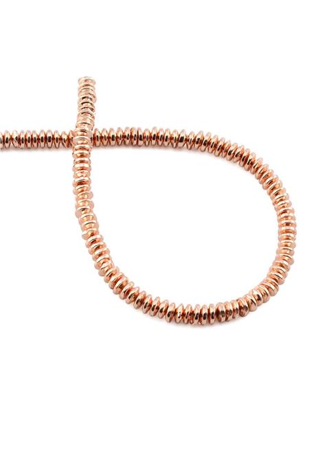 Hematite Natural Stone Shiny Rose 4x2mm String Of Beads