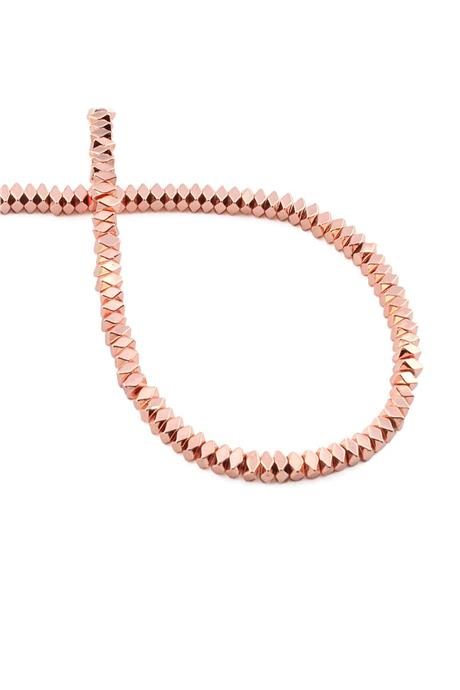 Hematite Natural Stone Shiny Rose 4x2mm String Of Beads