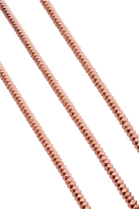 Hematite Natural Stone Shiny Rose 4x2mm String Of Beads