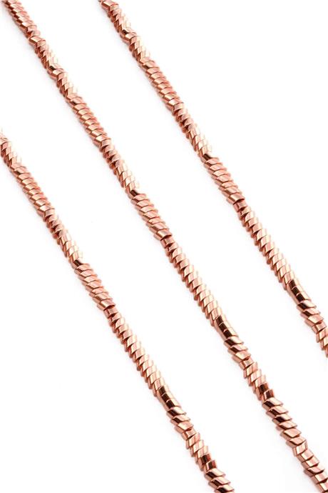 Hematit Taşı Rondela Kesim Parlak Roz 4x2mm Doğal Taş Dizi